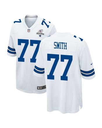 Tyron Smith 77 Dallas Cowboys 2023 Playoffs Patch Game Men Jersey - White