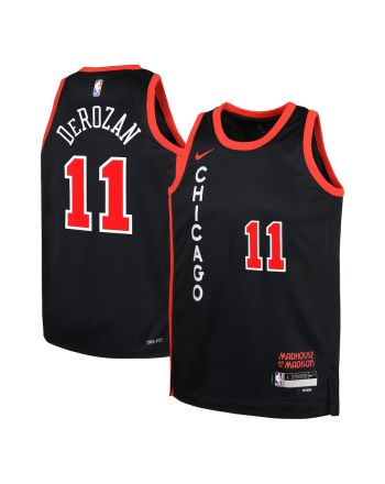 DeMar DeRozan 11 Chicago Bulls 2023/24 City Edition Swingman YOUTH Jersey - Black