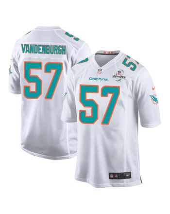 Zeke Vandenburgh 57 Miami Dolphins 2023 Playoffs Patch Game Men Jersey - White