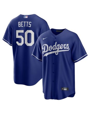 Mookie Betts 50 Los Angeles Dodgers Alternate Player Name Men Jersey - Royal Jersey