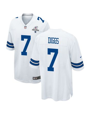 Trevon Diggs 7 Dallas Cowboys 2023 Playoffs Patch Game Men Jersey - White