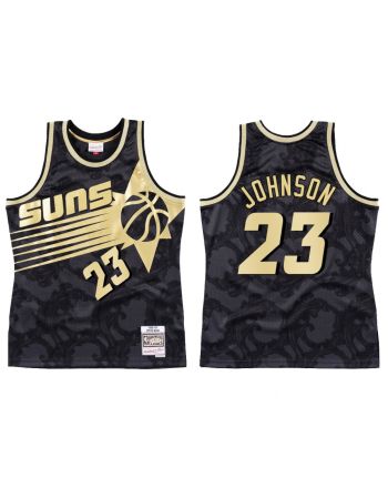 Phoenix Suns Cameron Johnson 23 HWC Jersey Men's Black Toile