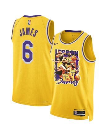 LeBron James Champion Style Los Angeles Lakers 2022-23 Jersey - Screen Print Graphics