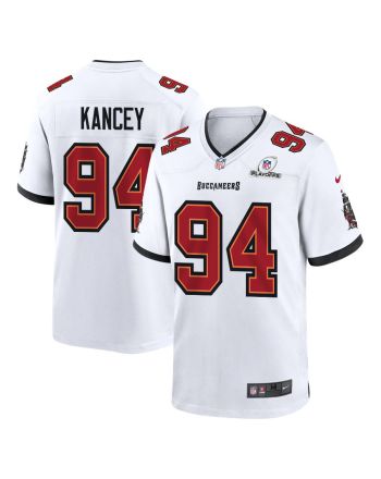 Calijah Kancey 94 Tampa Bay Buccaneers 2023 Playoffs Patch Game Men Jersey - White