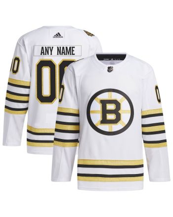 Boston Bruins 100th Anniversary Primegreen Custom Men Jersey - White