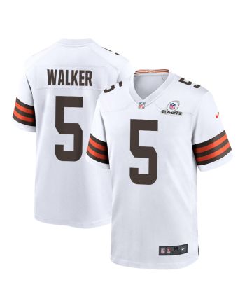 Anthony Walker 5 Cleveland Browns 2023 Playoffs Patch Game Men Jersey - White