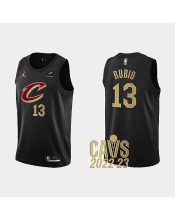 Cleveland Cavaliers 13 Ricky Rubio 2022-23 Statement Edition Black Men Jersey