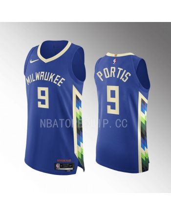 Milwaukee Bucks Bobby Portis 9 Royal Jersey 2022-23 City Edition