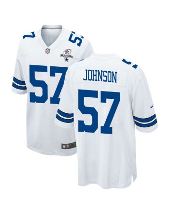 Buddy Johnson 57 Dallas Cowboys 2023 Playoffs Patch Game Men Jersey - White