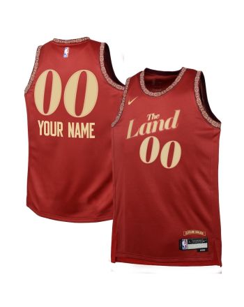 Cleveland Cavaliers 2023/24 City Edition Swingman Custom YOUTH Jersey - Wine