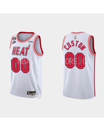 Miami Heat Custom 00 2022-23 Classic Edition White Men Jersey