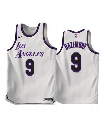 2022-23 Los Angeles Lakers Kent Bazemore 9 White City Edition Jersey - Men Jersey