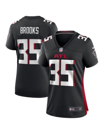 Natrone Brooks 35 Atlanta Falcons Game Women Jersey - Black