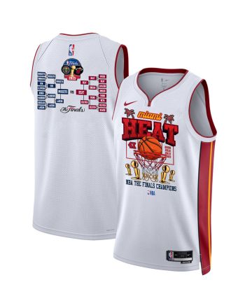 Miami Heat Lineup Road To The NBA Final Champions 2023 Swingman Jersey - White