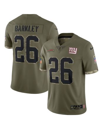 Saquon Barkley New York Giants 2022 Salute To Service Limited Jersey - Olive