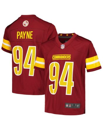 Daron Payne 94 Washington Commanders YOUTH Game Jersey - Burgundy