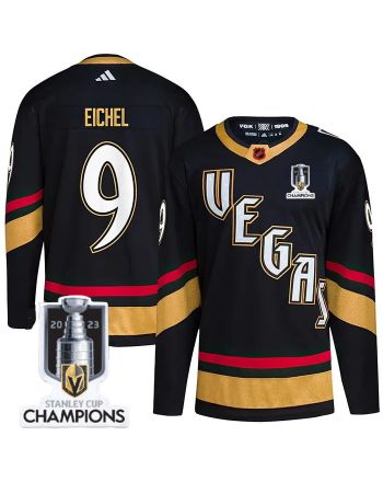 Jack Eichel 9 Vegas Golden Knights 2023 Stanley Cup Champions Patch Special Edition 2.0 Breakaway Jersey - Black