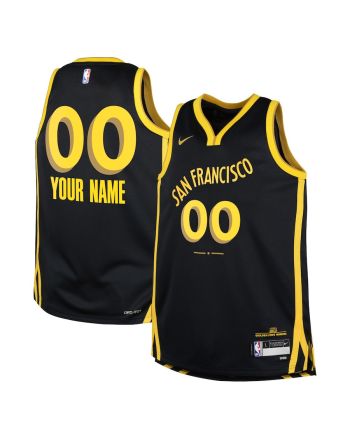 Golden State Warriors 2023/24 City Edition Swingman Custom YOUTH Jersey - Black