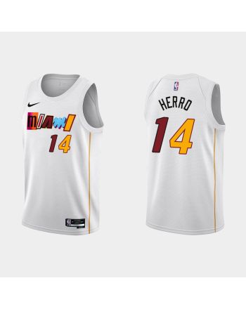 Miami Heat 14 Tyler Herro 2022-23 City Edition White Men Jersey