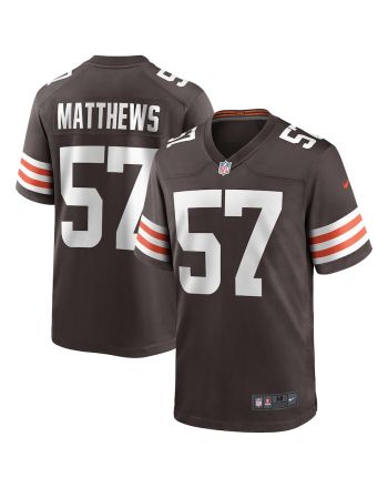 Clay Matthews 57 Cleveland Browns Men Game Retired Jersey - Brown