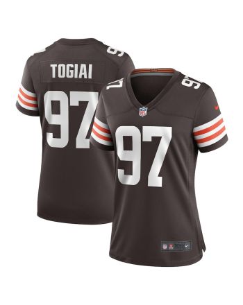 Tommy Togiai 97 Cleveland Browns Women Game Jersey - Brown