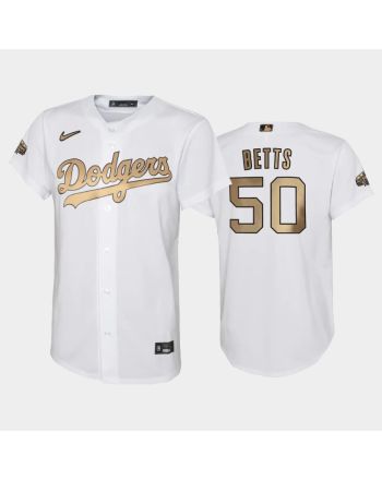 Los Angeles Dodgers 2022-23 All-Star Game 50 Mookie Betts White Youth Jersey