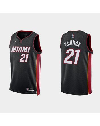 Miami Heat 21 Dewayne Dedmon 2022-23 Icon Edition Black Men Jersey