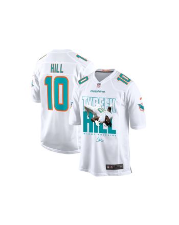 Tyreek Hill 10 Signed Miami Dolphins Cheetah Game YOUTH Jersey - White V2