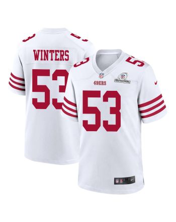 Dee Winters 53 San Francisco 49ers 2024 Divisional Patch Game Men Jersey - White