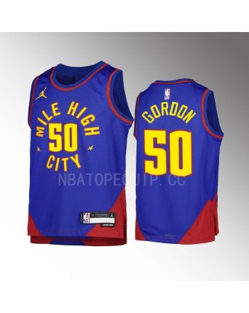 Denver Nuggets Aaron Gordon 50 Statement Edition Blue Youth Men Jersey Swingman