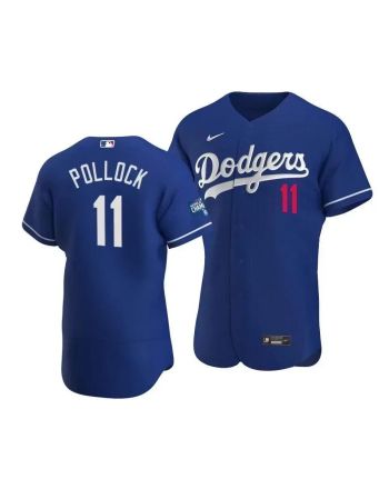 Men's Los Angeles Dodgers A.j. Pollock 11 2020 World Series Champions Alternate Jersey Royal