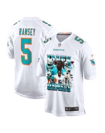 Jalen Ramsey 5 Signed Miami Dolphins Game Men Jersey - White V2