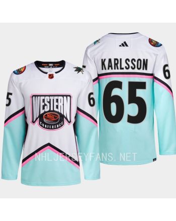 Erik Karlsson 65 Sharks 2023 All-Star Western Conference White Jersey