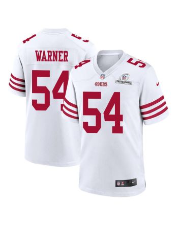 Fred Warner 54 San Francisco 49ers 2024 Divisional Patch Game Men Jersey - White