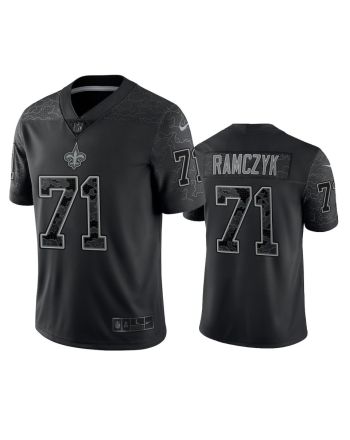 Ryan Ramczyk 71 New Orleans Saints Black Reflective Limited Jersey - Men