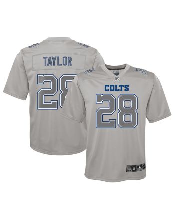 Jonathan Taylor 28 Indianapolis Colts Youth Atmosphere Game Jersey - Gray