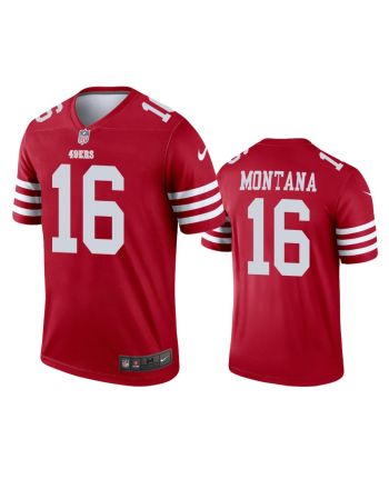 San Francisco 49ers 16 Joe Montana 2022-23 Legend Scarlet Jersey - Men's