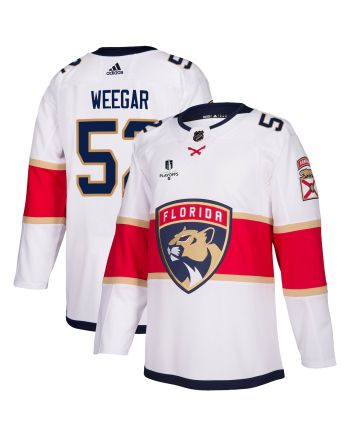 Florida Panthers MacKenzie Weegar 52 Away 2023 Stanley Cup Playoffs Breakaway Men Jersey - White