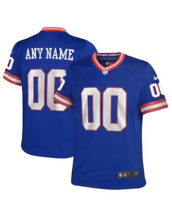 New York Giants Youth Classic Custom 00 Game Jersey - Royal