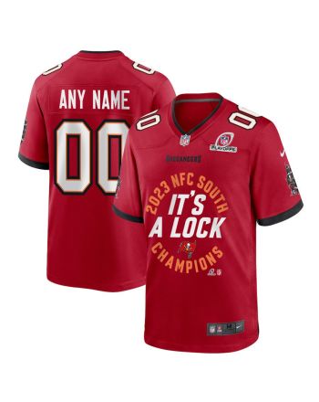 Tampa Bay Buccaneers 2023 NFC South Division Champions Locker Room Trophy Game Men Custom Jersey - Red