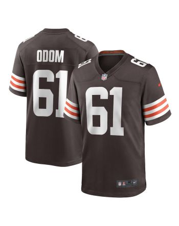 Chris Odom Cleveland Browns Game Player Jersey - Brown