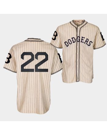 Brooklyn Dodgers Clayton Kershaw 1933 Heritage 22 Gold Pinstripe Jersey