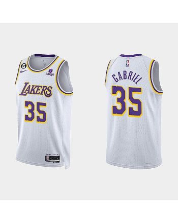 Los Angeles Lakers Wenyen Gabriel 35 2022-23 Association Edition White Men Jersey Swingman