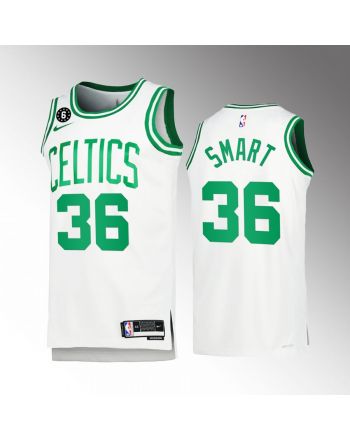 Boston Celtics Marcus Smart 36 2022-23 Association Edition White Jersey Honor Russell