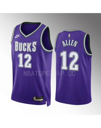 Grayson Allen 12 2022-23 Milwaukee Bucks Purple Classic Edition Jersey Swingman