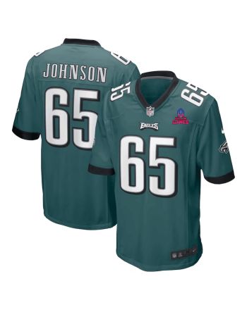 Lane Johnson 65 Philadelphia Eagles 2024 Pro Bowl Patch Game Men Jersey - Midnight Green