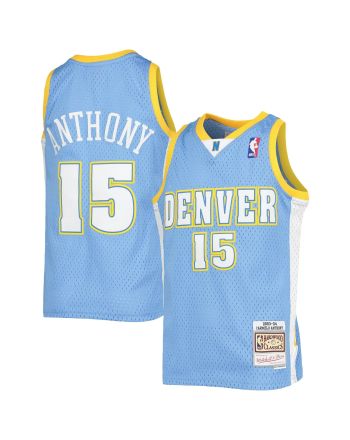 Carmelo Anthony Denver Nuggets Mitchell &amp; Ness Youth 2003-04 Hardwood Classics Swingman Jersey - Powder Blue