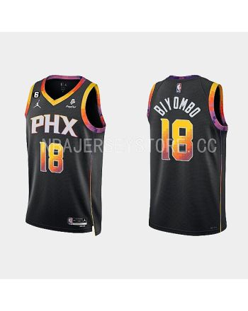 Phoenix Suns 18 Bismack Biyombo 2022-23 Statement Edition Black Men Jersey