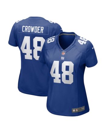 Tae Crowder 48 New York Giants Women Game Jersey - Royal