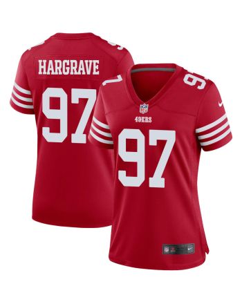 Javon Hargrave 97 San Francisco 49ers Women Game Jersey - Scarlet